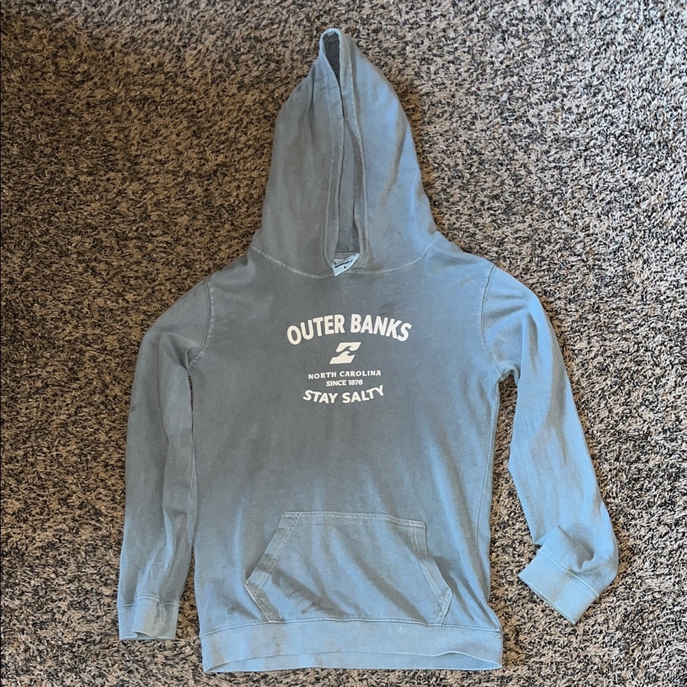 Kids Blue Outer Banks Hooded Shirt